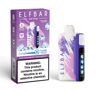 ELFBAR ICE KING 40.000 PUFFS SOUR STRAWBERRY DRAGON FRUIT
